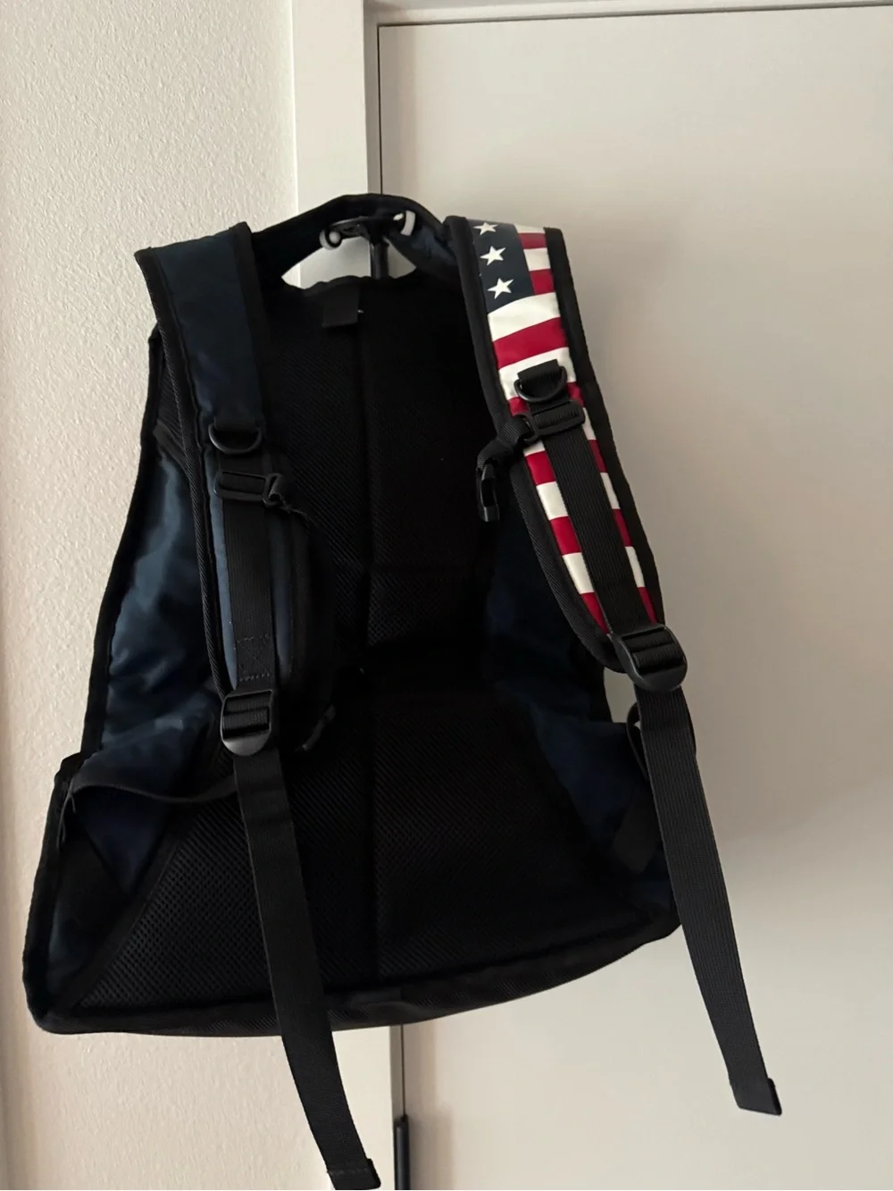Arena USA Swimming National Team Backpack Navy Red USA Flag Design